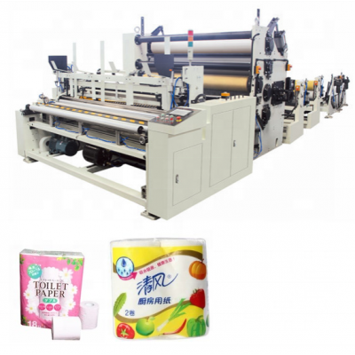 Full automatic toilet tissue rewinding machine